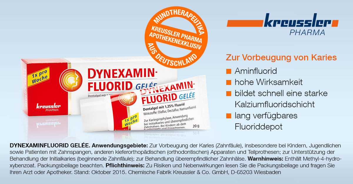 Fluoridierung mit DYNEXAMINFLUORID GELÉE